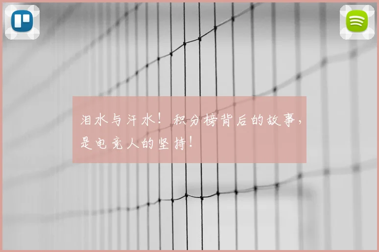 泪水与汗水！积分榜背后的故事，是电竞人的坚持！