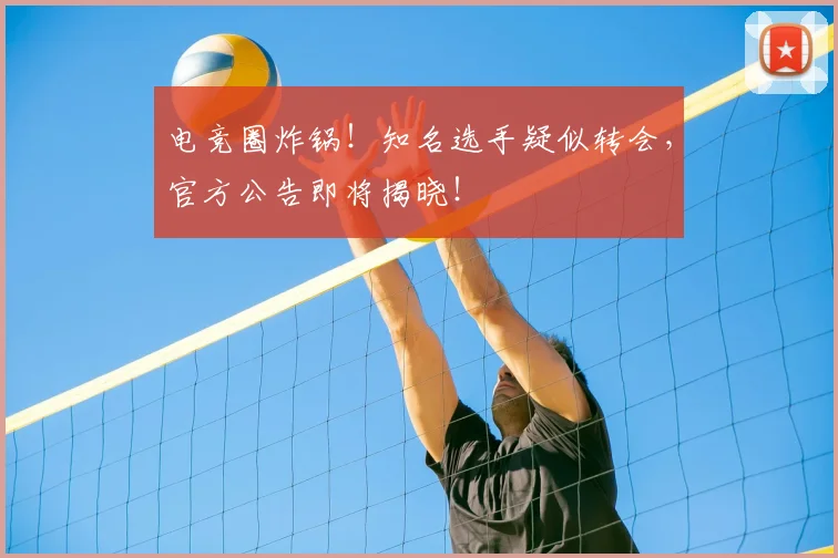 电竞圈炸锅!知名选手疑似转会,官方公告即将揭晓!